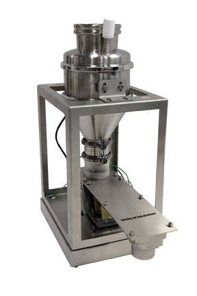 Volkmann vibratory feeder dosing system for powders and bulk solid materials