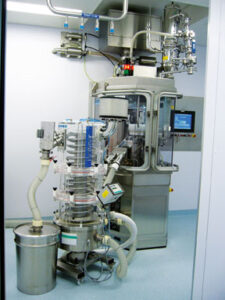 Volkmann pneumatic vacuum conveyor transfers finished tablets for pharmaceutical company