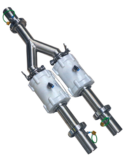 Diverter valve for bulk material transfer with Volkmann pneumatic vacuum conveyors